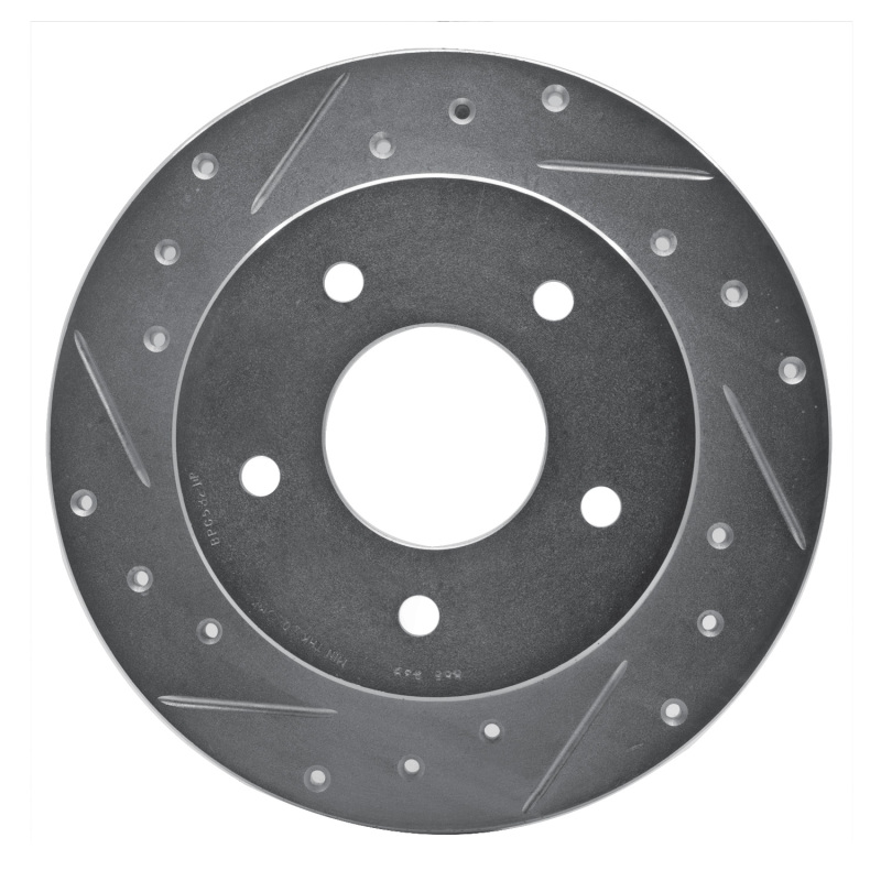 Picture of RNC Brake Rotor - Drill & Slot - R1 84-88 Pontiac 6000 Rear Left Drilled & Slotted Silver Brake Rotor rnc631-52005L