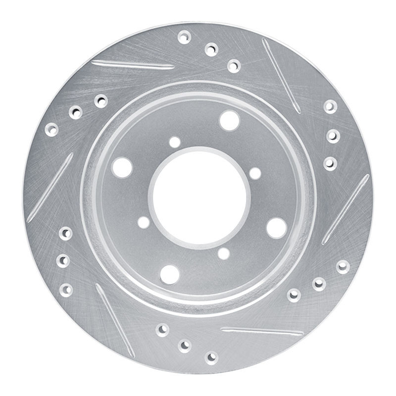 Picture of RNC Brake Rotor - Drill & Slot - R1 89-01 Chevrolet Metro Front Left Drilled & Slotted Silver Brake Rotor rnc631-50002L