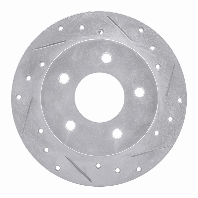 Picture of RNC Brake Rotor - Drill & Slot - R1 84-88 Pontiac 6000 Rear Right Drilled & Slotted Silver Brake Rotor rnc631-52005R