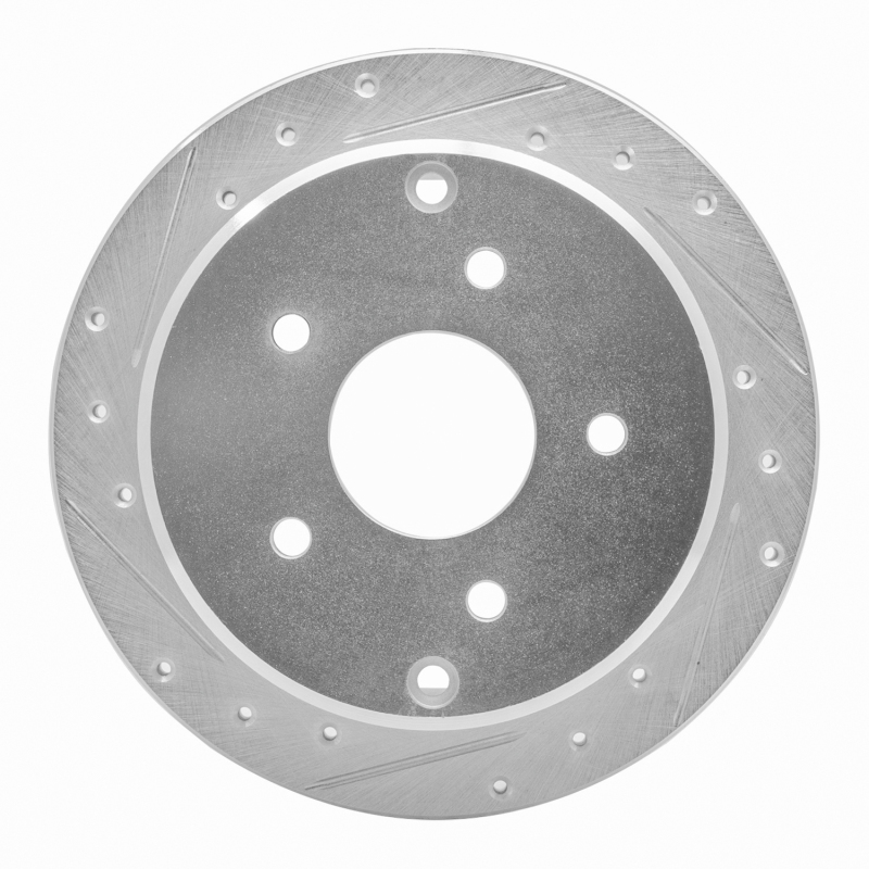 Picture of RNC Brake Rotor - Drill & Slot - R1 04-04 Pontiac GTO Rear Left Drilled & Slotted Silver Brake Rotor rnc631-52014L