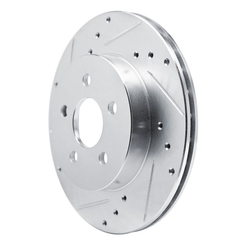 Picture of RNC Brake Rotor - Drill & Slot - R1 88-88 Pontiac Fiero Front Left Rear Left Drilled & Slotted Silver Brake Rotor rnc631-52009L