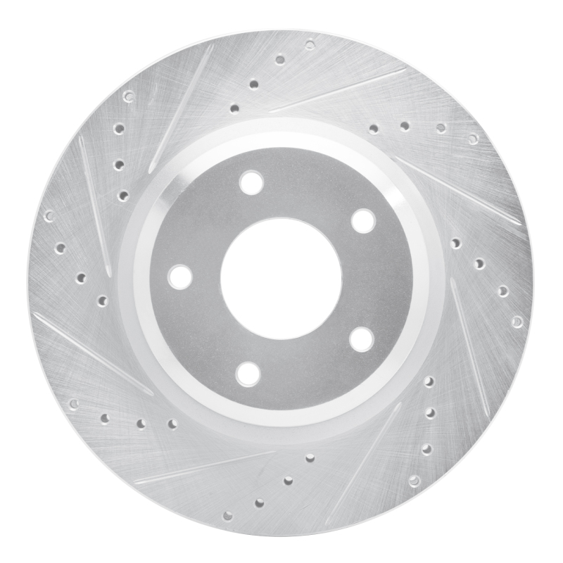 Picture of RNC Brake Rotor - Drill & Slot - R1 05-06 Pontiac GTO Front Left Drilled & Slotted Silver Brake Rotor rnc631-52016L