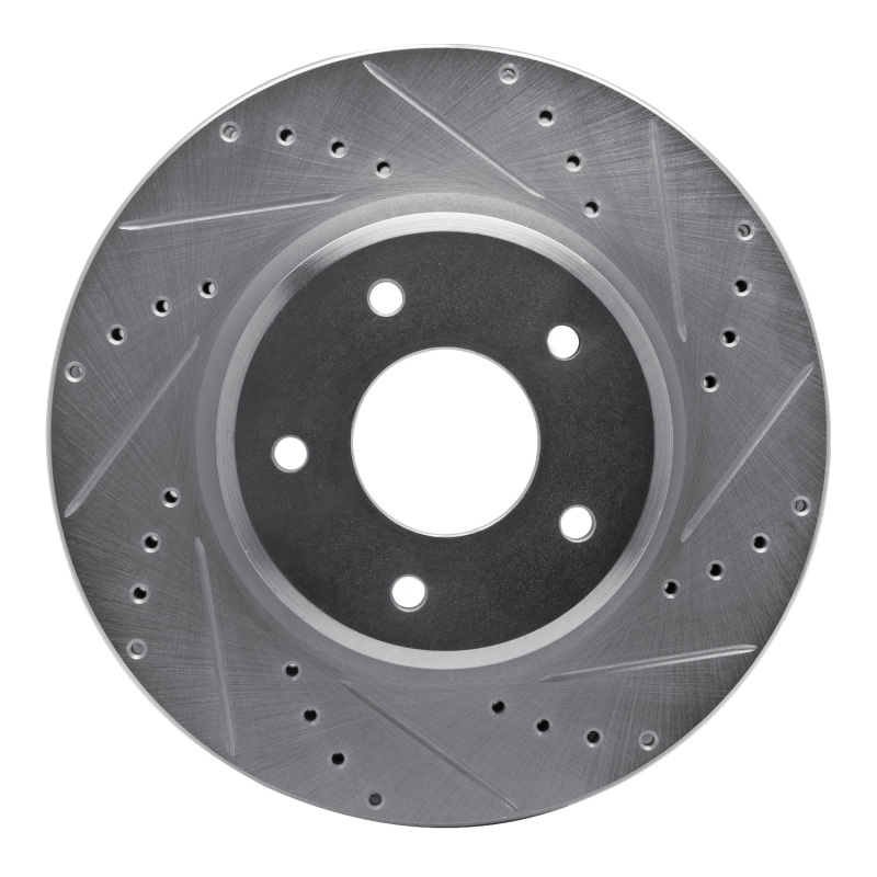Picture of RNC Brake Rotor - Drill & Slot - R1 05-06 Pontiac GTO Front Right Drilled & Slotted Silver Brake Rotor rnc631-52016R