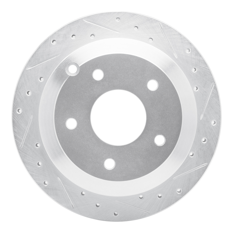 Picture of RNC Brake Rotor - Drill & Slot - R1 05-06 Pontiac GTO Rear Right Drilled & Slotted Silver Brake Rotor rnc631-52017R