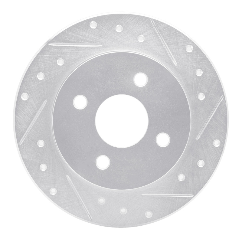 Picture of RNC Brake Rotor - Drill & Slot - R1 91-98 Saturn SC1 Rear Right Drilled & Slotted Silver Brake Rotor rnc631-53000R