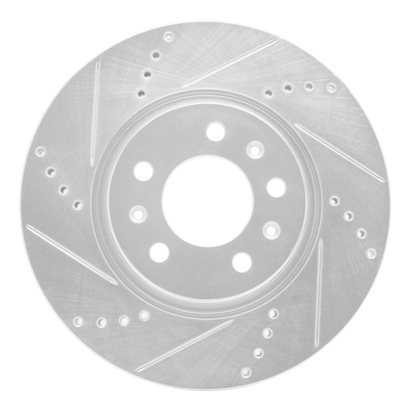 Picture of RNC Brake Rotor - Drill & Slot - R1 06-10 Pontiac SOLSTICE Front Left Drilled & Slotted Silver Brake Rotor rnc631-53005L