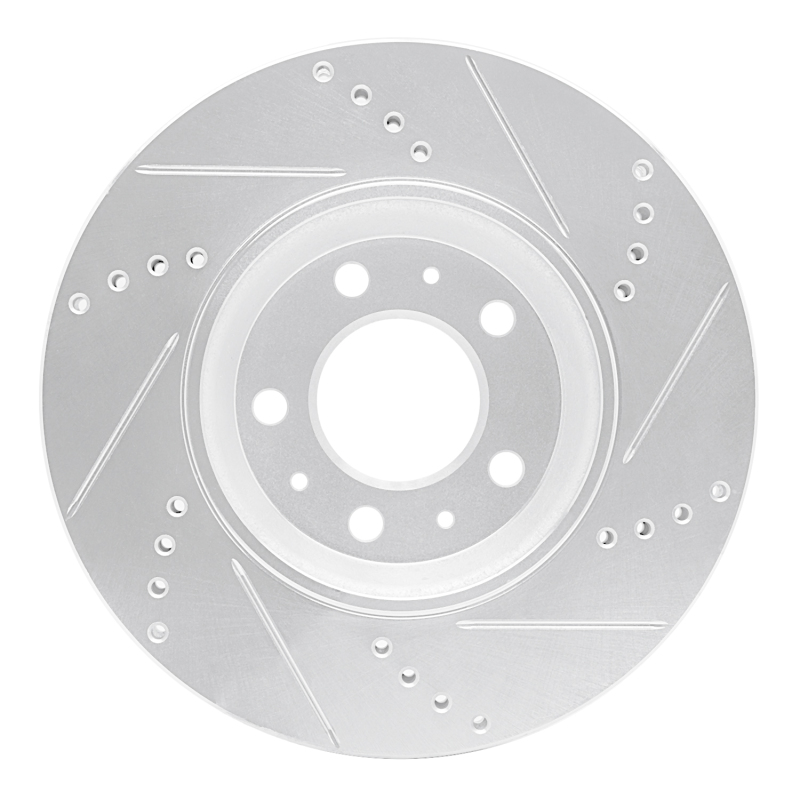 Picture of RNC Brake Rotor - Drill & Slot - R1 06-10 Pontiac SOLSTICE Front Left Drilled & Slotted Silver Brake Rotor rnc631-53005L