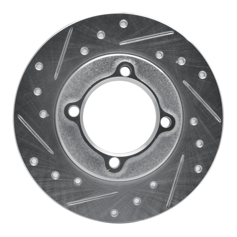 Picture of RNC Brake Rotor - Drill & Slot - R1 88-93 Ford Festiva Front Left Drilled & Slotted Silver Brake Rotor rnc631-54000L