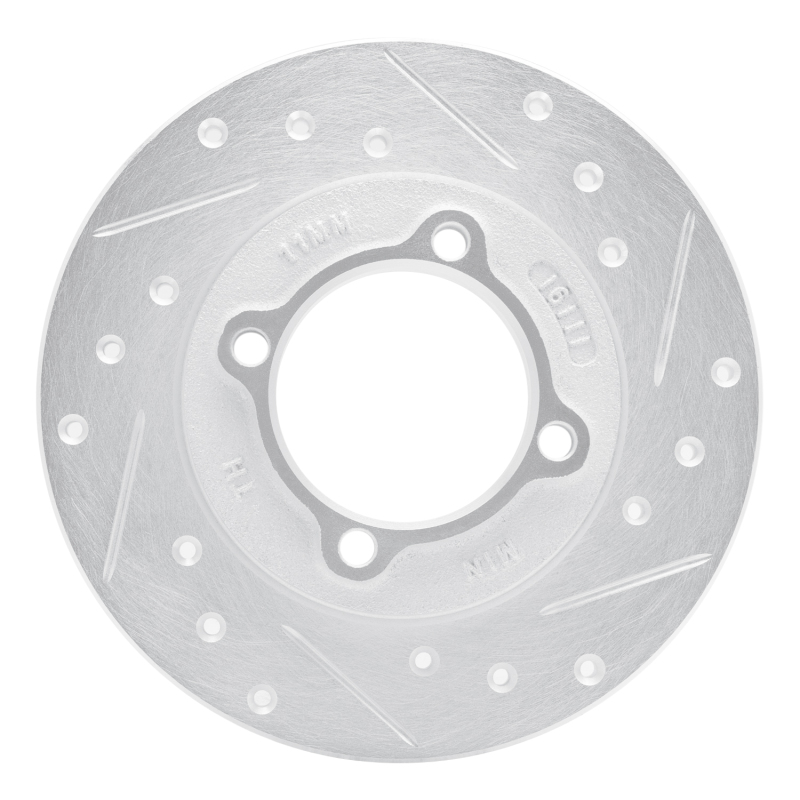 Picture of RNC Brake Rotor - Drill & Slot - R1 88-93 Ford Festiva Front Right Drilled & Slotted Silver Brake Rotor rnc631-54000R
