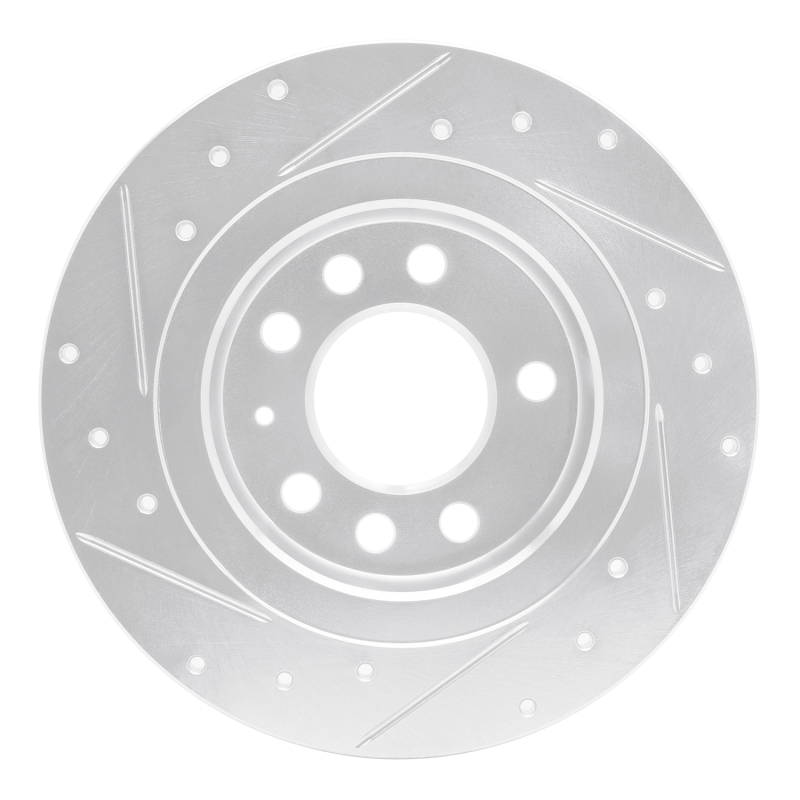 Picture of RNC Brake Rotor - Drill & Slot - R1 06-10 Pontiac SOLSTICE Rear Right Drilled & Slotted Silver Brake Rotor rnc631-53006R