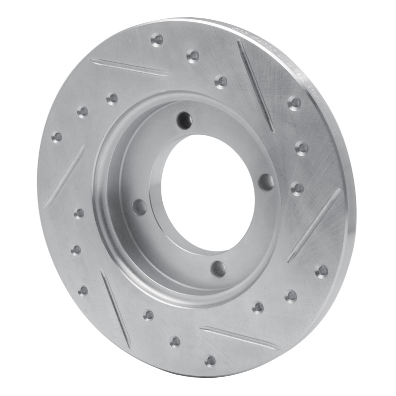Picture of RNC Brake Rotor - Drill & Slot - R1 88-93 Ford Festiva Front Left Drilled & Slotted Silver Brake Rotor rnc631-54000L