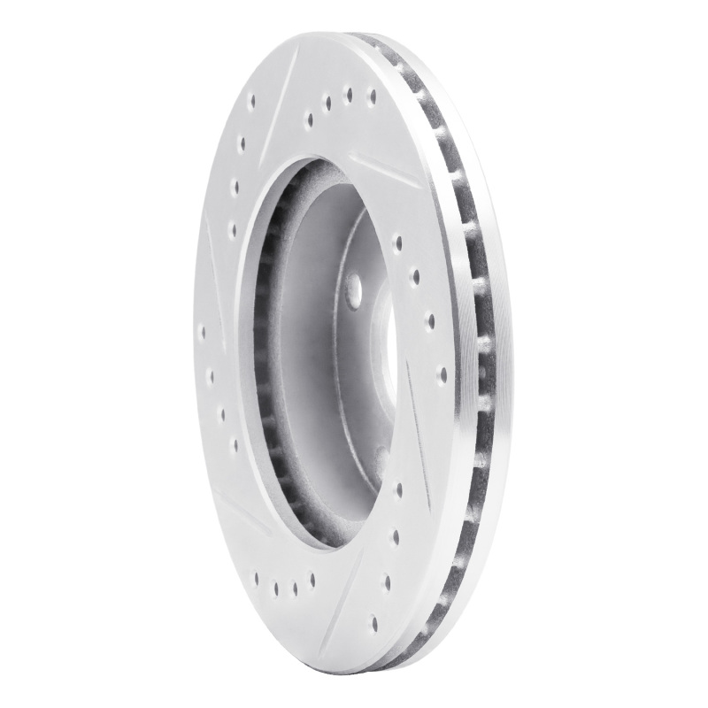 Picture of RNC Brake Rotor - Drill & Slot - R1 90-01 Ford Escort Front Left Drilled & Slotted Silver Brake Rotor rnc631-54001L