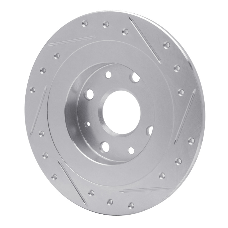 Picture of RNC Brake Rotor - Drill & Slot - R1 90-03 Ford Escort Rear Left Drilled & Slotted Silver Brake Rotor rnc631-54003L