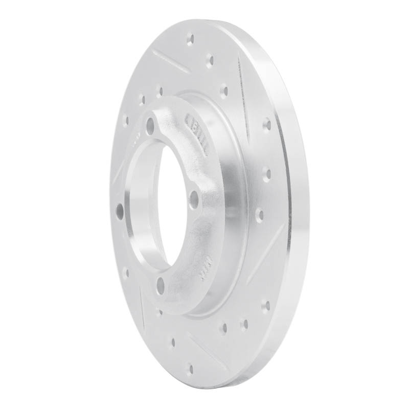 Picture of RNC Brake Rotor - Drill & Slot - R1 88-93 Ford Festiva Front Right Drilled & Slotted Silver Brake Rotor rnc631-54000R