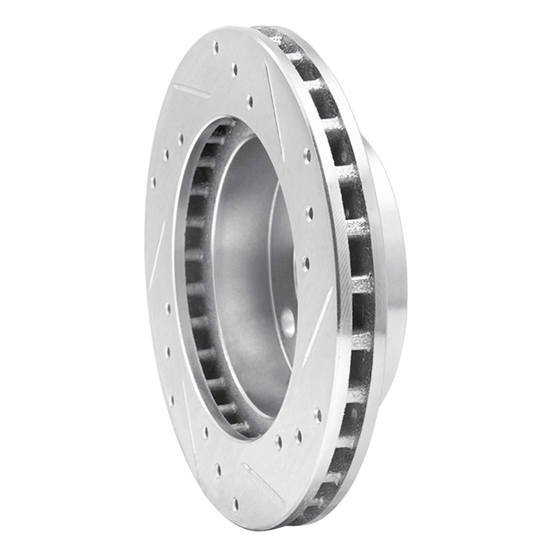 Picture of RNC Brake Rotor - Drill & Slot - R1 81-94 Ford Escort Front Left Drilled & Slotted Silver Brake Rotor rnc631-54007L
