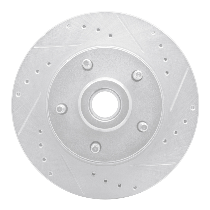 Picture of RNC Brake Rotor - Drill & Slot - R1 73-73 Ford Galaxie 500 Front Right Drilled & Slotted Silver Brake Rotor rnc631-54011R