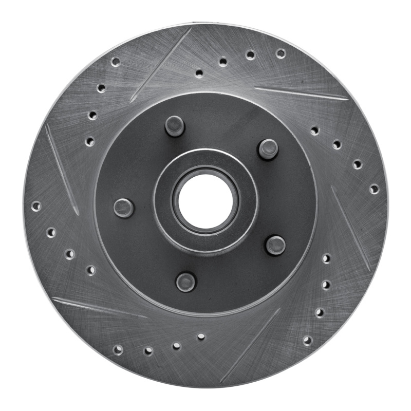 Picture of RNC Brake Rotor - Drill & Slot - R1 74-79 Ford Gran Torino Front Left Drilled & Slotted Silver Brake Rotor rnc631-54013L