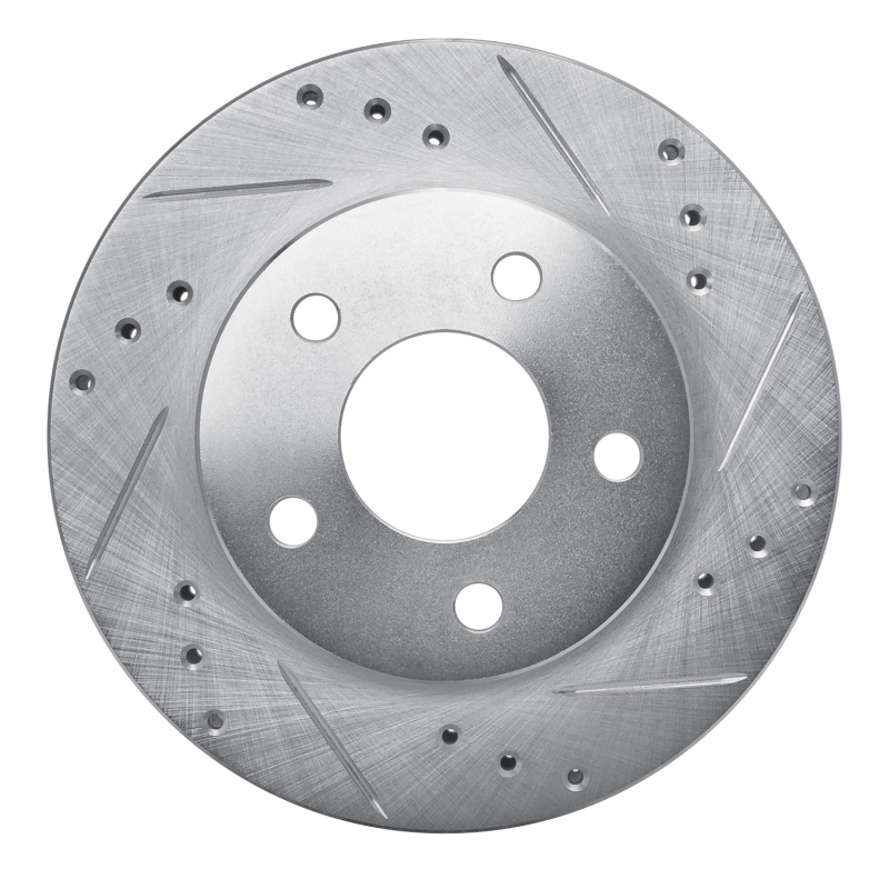 Picture of RNC Brake Rotor - Drill & Slot - R1 86-92 Ford Taurus (Excl SHO) Rear Right Front Right Drilled & Slotted Silver Brake Rotor rnc631-54020R