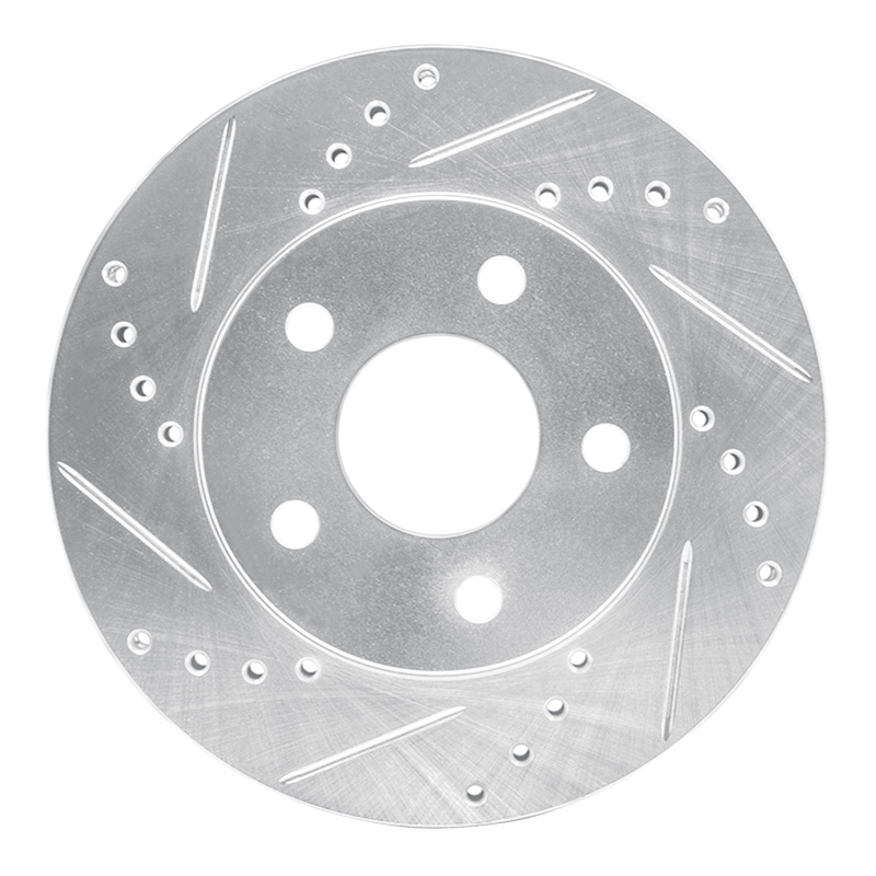 Picture of RNC Brake Rotor - Drill & Slot - R1 86-92 Ford Taurus (Excl SHO) Front Left Drilled & Slotted Silver Brake Rotor rnc631-54022L