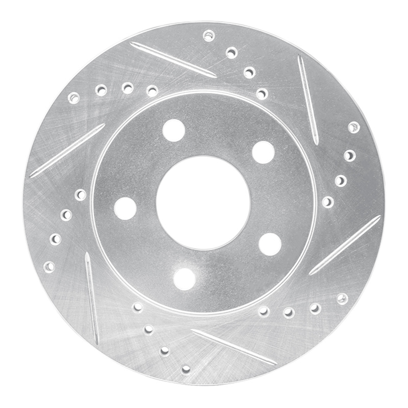 Picture of RNC Brake Rotor - Drill & Slot - R1 86-92 Ford Taurus SHO Front Right Drilled & Slotted Silver Brake Rotor rnc631-54022R