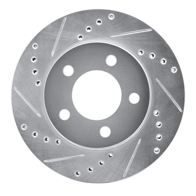 Picture of RNC Brake Rotor - Drill & Slot - R1 70-93 Ford Taurus (Excl SHO) Front Left Drilled & Slotted Silver Brake Rotor rnc631-54029L