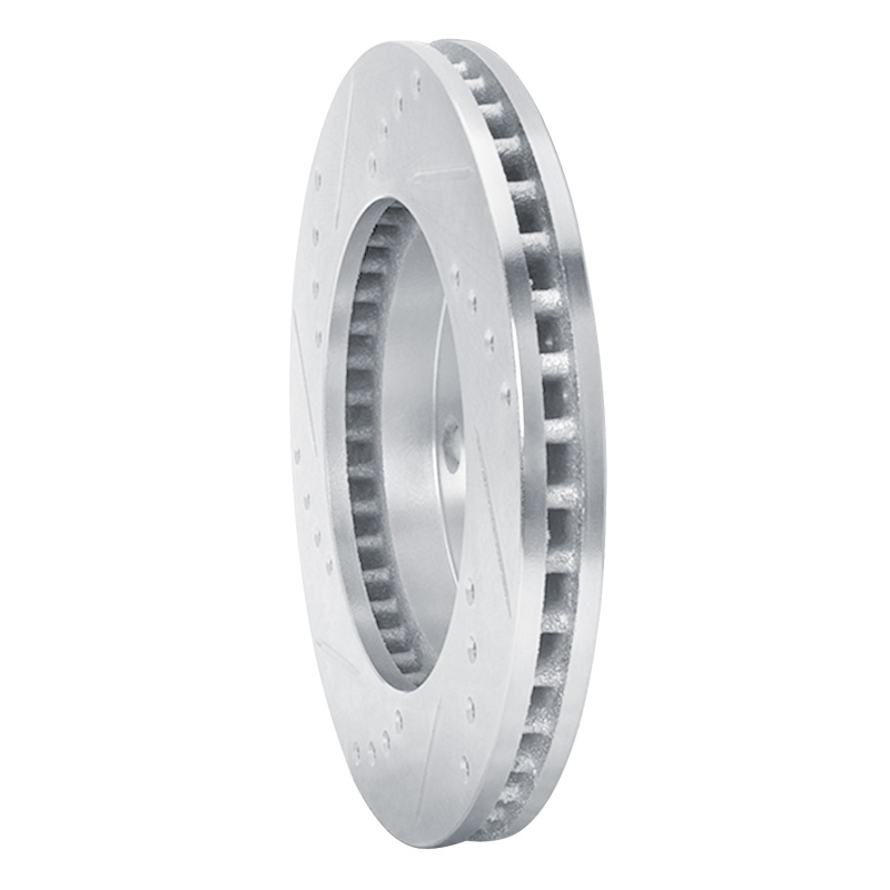 Picture of RNC Brake Rotor - Drill & Slot - R1 70-93 Ford Taurus (Excl SHO) Front Right Drilled & Slotted Silver Brake Rotor rnc631-54029R