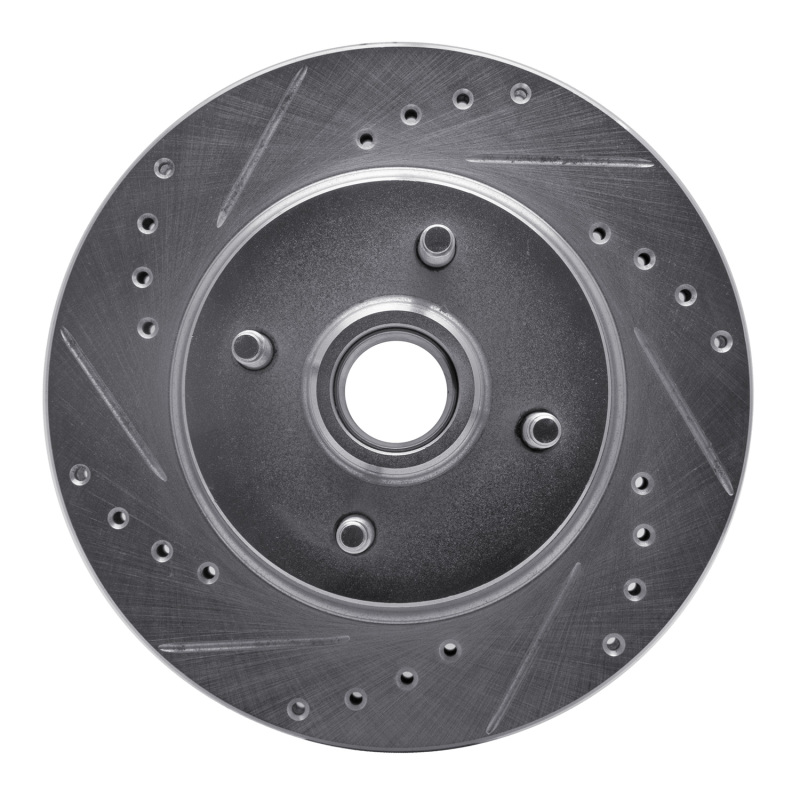 Picture of RNC Brake Rotor - Drill & Slot - R1 93-93 Ford Mustang Front Left Drilled & Slotted Silver Brake Rotor rnc631-54041L