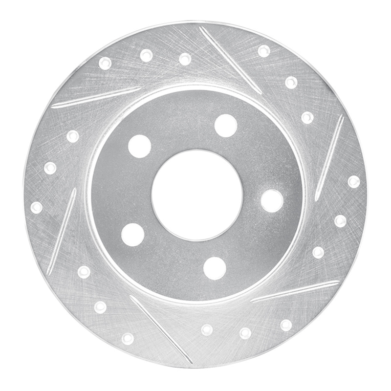 Picture of RNC Brake Rotor - Drill & Slot - R1 93-05 Ford Taurus SHO Rear Right Drilled & Slotted Silver Brake Rotor rnc631-54032R