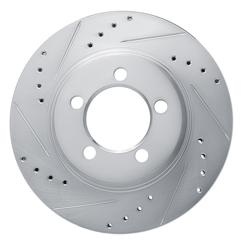 Picture of RNC Brake Rotor - Drill & Slot - R1 67-67 Ford Custom Front Left Drilled & Slotted Silver Brake Rotor rnc631-54042L