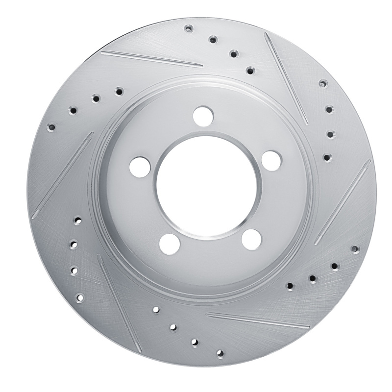 Picture of RNC Brake Rotor - Drill & Slot - R1 67-67 Ford Galaxie Front Right Drilled & Slotted Silver Brake Rotor rnc631-54042R