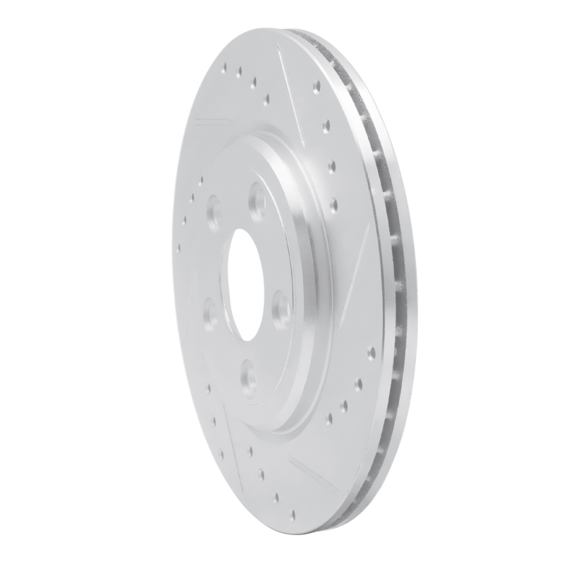 Picture of RNC Brake Rotor - Drill & Slot - R1 00-06 Ford Thunderbird Rear Right Drilled & Slotted Silver Brake Rotor rnc631-54046R