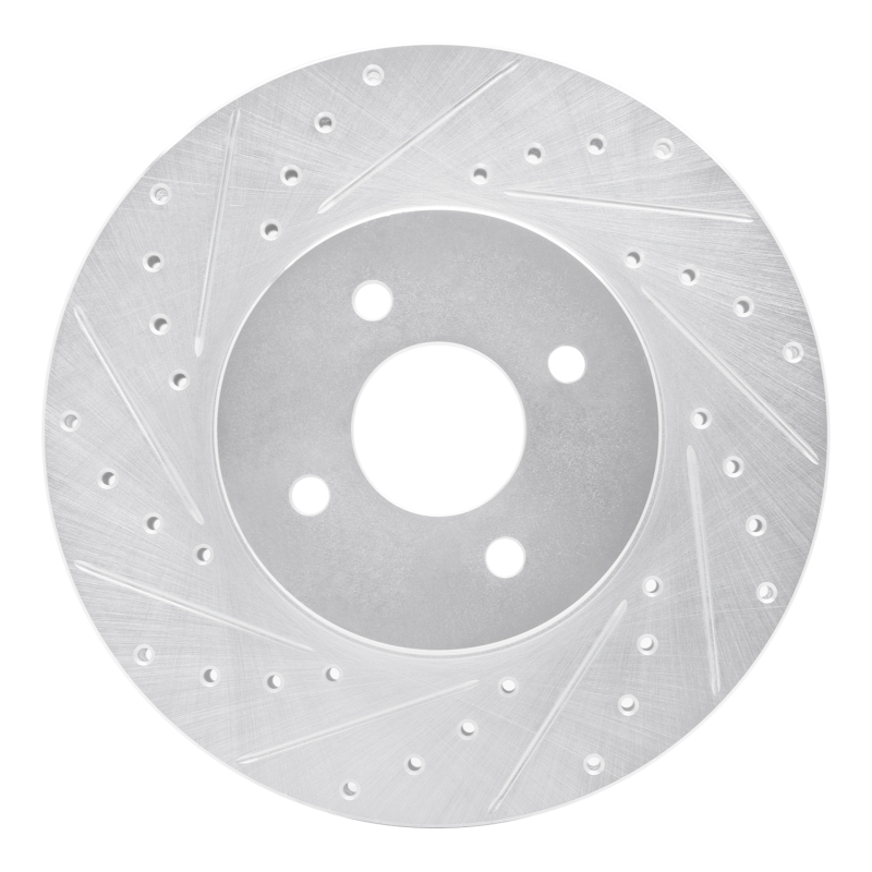 Picture of RNC Brake Rotor - Drill & Slot - R1 02-04 Ford Focus Front Left Drilled & Slotted Silver Brake Rotor rnc631-54050L