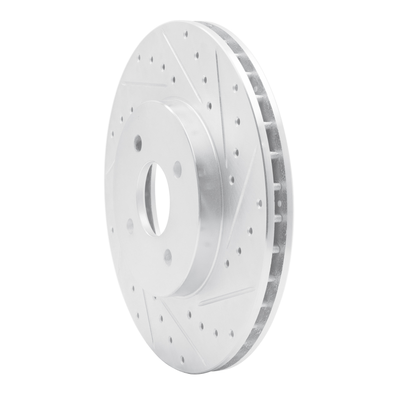 Picture of RNC Brake Rotor - Drill & Slot - R1 02-04 Ford Focus Front Right Drilled & Slotted Silver Brake Rotor rnc631-54050R