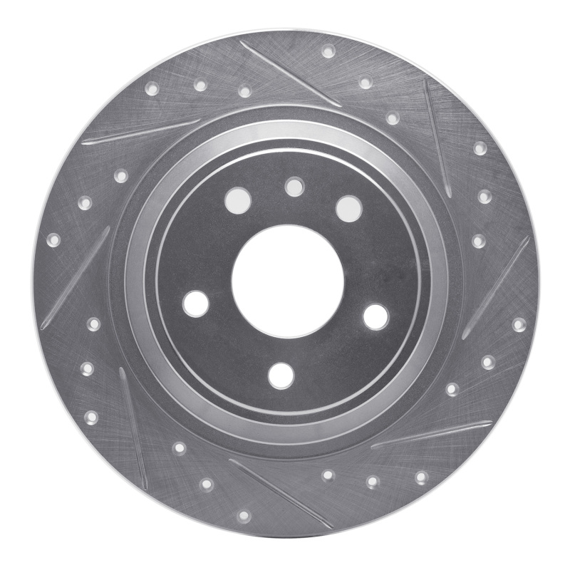 Picture of RNC Brake Rotor - Drill & Slot - R1 13-20 Ford Fusion Rear Right Drilled & Slotted Silver Brake Rotor rnc631-54068R
