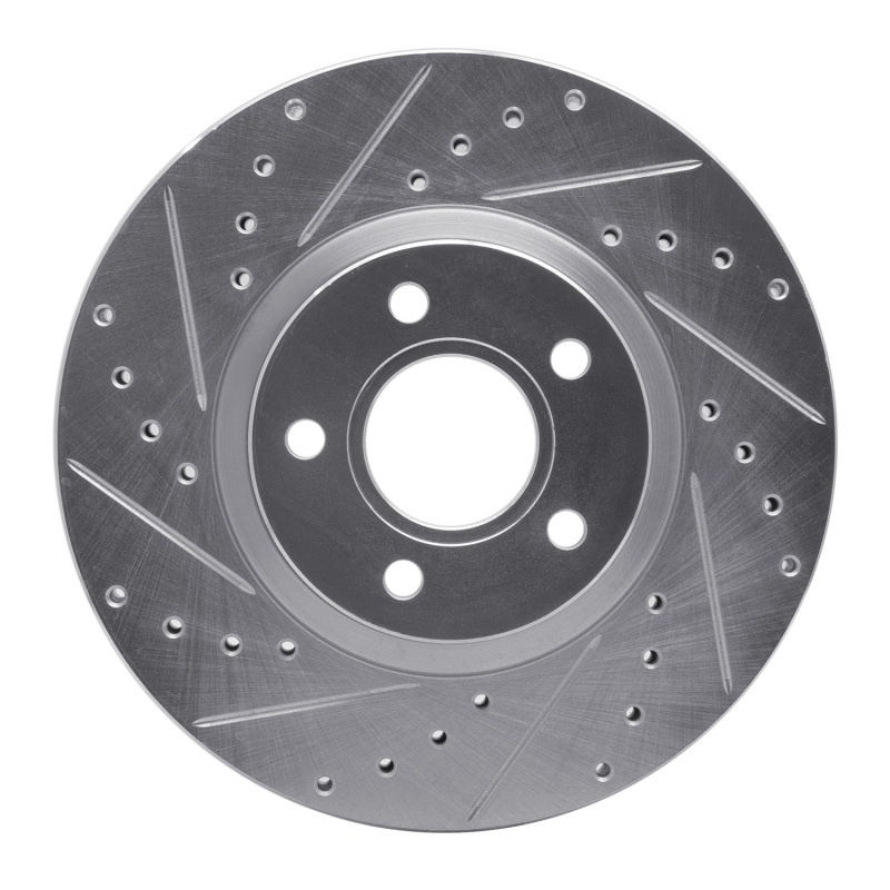 Picture of RNC Brake Rotor - Drill & Slot - R1 04-19 Ford Escape Front Left Drilled & Slotted Silver Brake Rotor rnc631-54069L