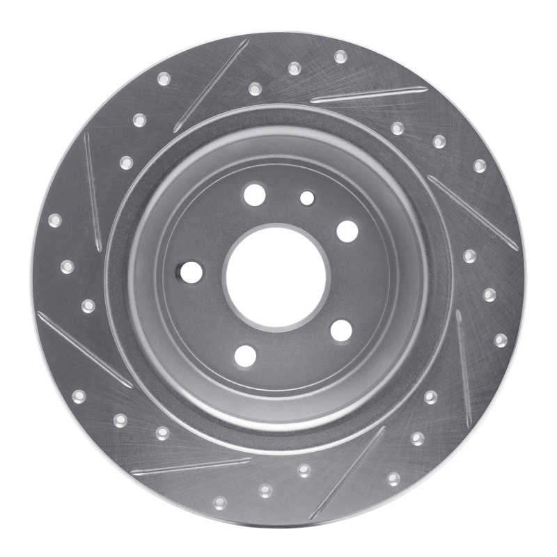 Picture of RNC Brake Rotor - Drill & Slot - R1 13-20 Ford Fusion Rear Right Drilled & Slotted Silver Brake Rotor rnc631-54068R