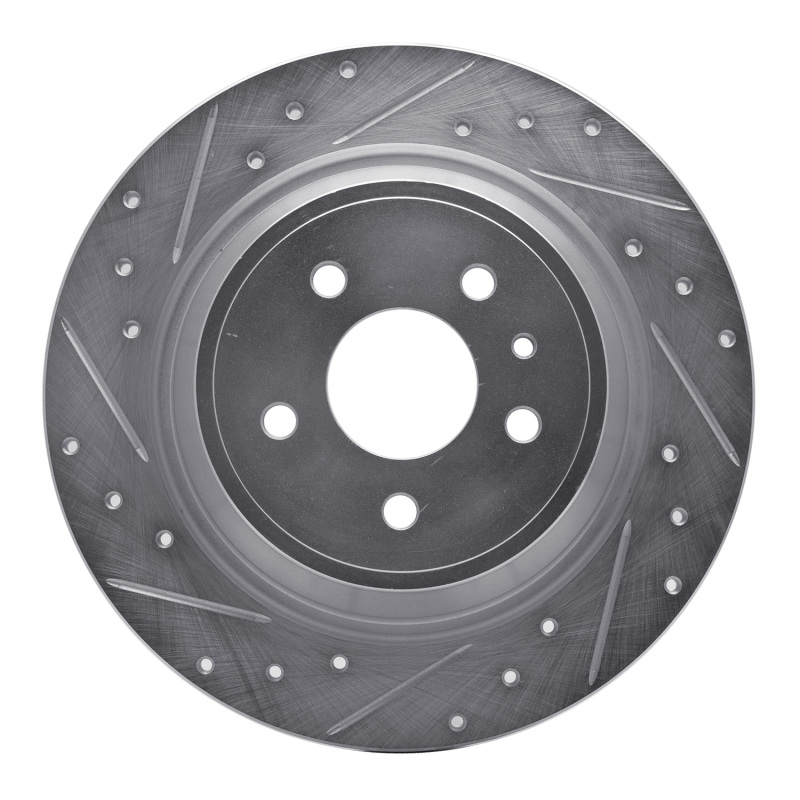 Picture of RNC Brake Rotor - Drill & Slot - R1 13-20 Ford Fusion Rear Left Drilled & Slotted Silver Brake Rotor rnc631-54072L