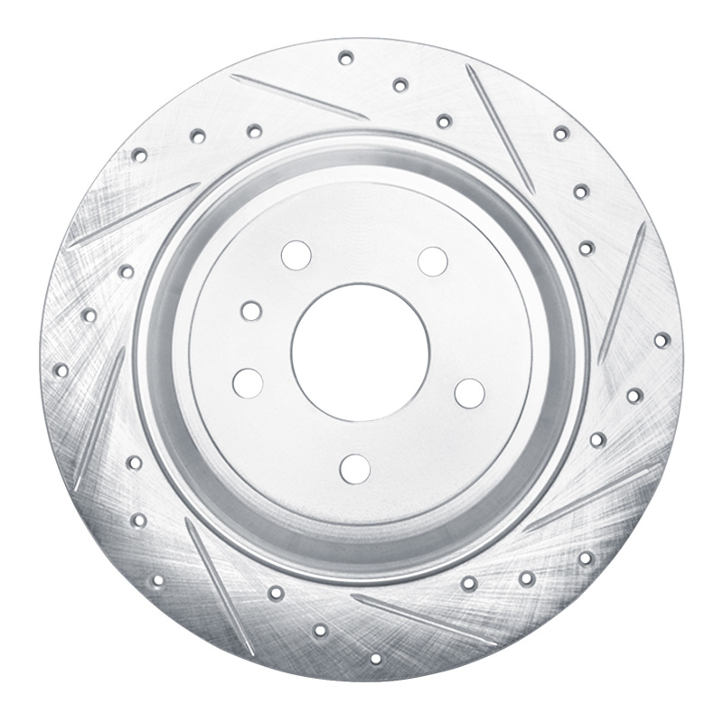 Picture of RNC Brake Rotor - Drill & Slot - R1 13-20 Ford Fusion Rear Right Drilled & Slotted Silver Brake Rotor rnc631-54072R