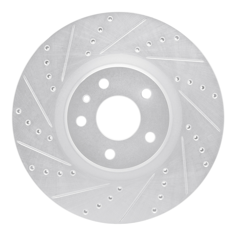 Picture of RNC Brake Rotor - Drill & Slot - R1 13-20 Ford Fusion Front Left Drilled & Slotted Silver Brake Rotor rnc631-54073L
