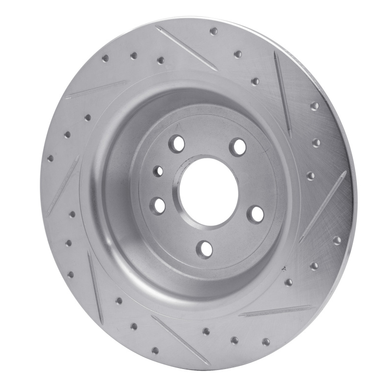 Picture of RNC Brake Rotor - Drill & Slot - R1 13-20 Ford Fusion Rear Left Drilled & Slotted Silver Brake Rotor rnc631-54072L