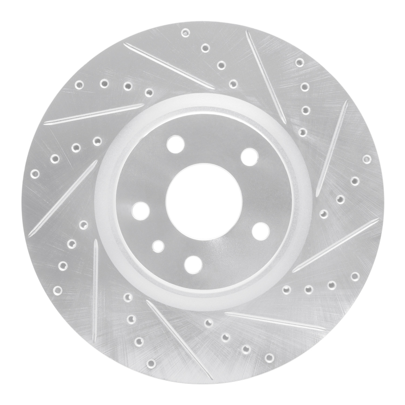 Picture of RNC Brake Rotor - Drill & Slot - R1 13-20 Ford Fusion Front Right Drilled & Slotted Silver Brake Rotor rnc631-54073R