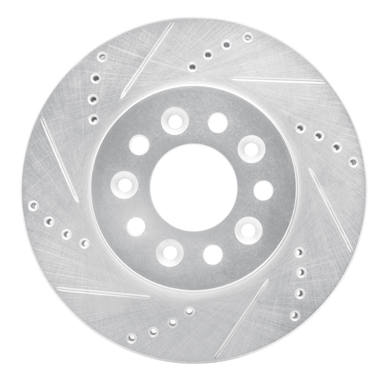 Picture of RNC Brake Rotor - Drill & Slot - R1 04-07 Ford Freestar Front Left Drilled & Slotted Silver Brake Rotor rnc631-54086L