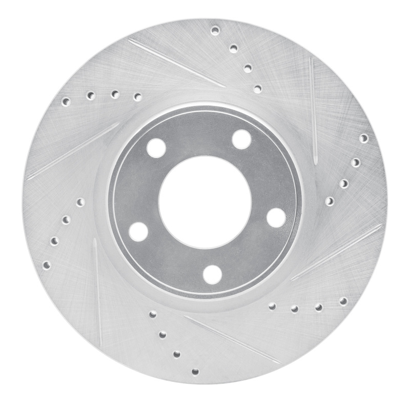 Picture of RNC Brake Rotor - Drill & Slot - R1 07-08 Ford Edge Front Right Drilled & Slotted Silver Brake Rotor rnc631-54091R