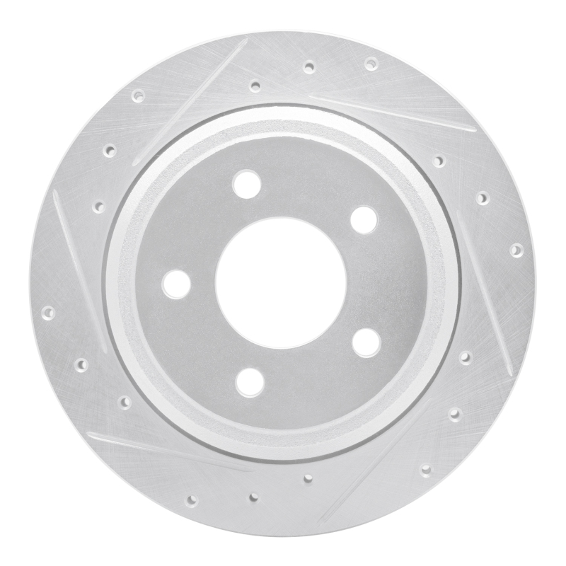 Picture of RNC Brake Rotor - Drill & Slot - R1 10-11 Ford Ranger (USA/Canada) Rear Left Drilled & Slotted Silver Brake Rotor rnc631-54092L