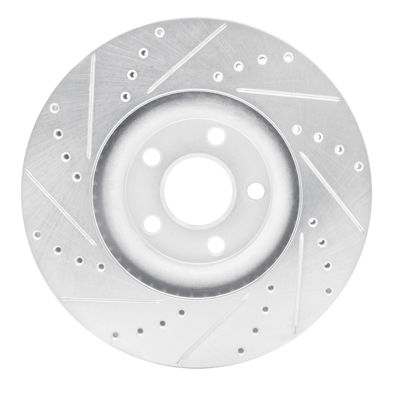 Picture of RNC Brake Rotor - Drill & Slot - R1 15-20 Ford Edge Front Right Drilled & Slotted Silver Brake Rotor rnc631-54095R