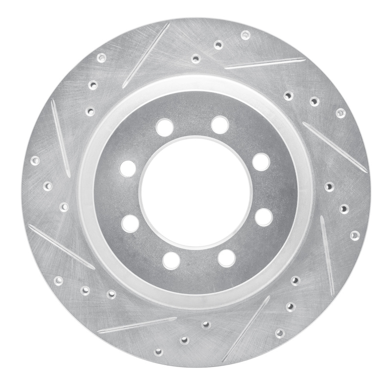Picture of RNC Brake Rotor - Drill & Slot - R1 68-76 Ford E-350 Econoline Front Left Drilled & Slotted Silver Brake Rotor rnc631-54100L
