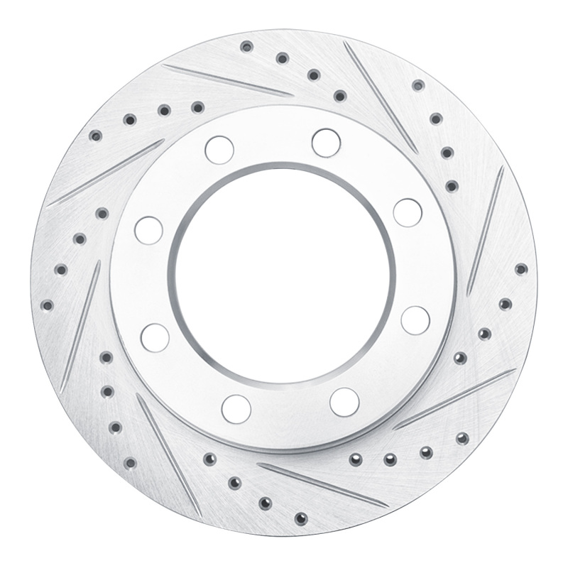 Picture of RNC Brake Rotor - Drill & Slot - R1 76-79 Ford F-250 4WD (Excl Super Duty) Front Right Drilled & Slotted Silver Brake Rotor rnc631-54103R