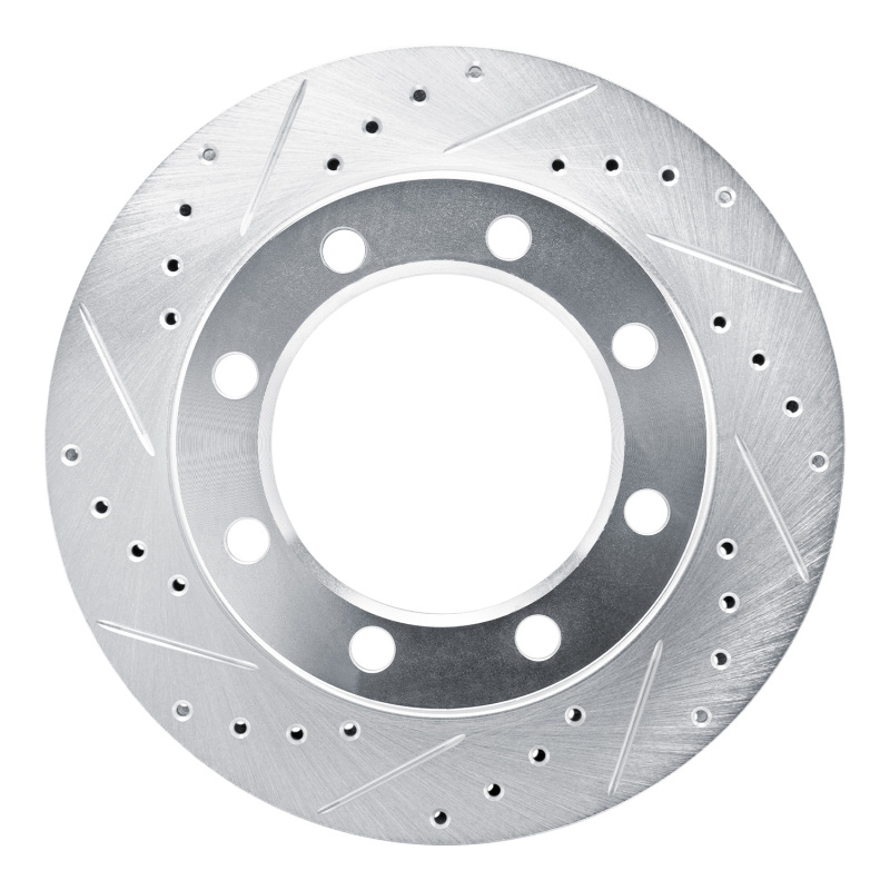 Picture of RNC Brake Rotor - Drill & Slot - R1 77-79 Ford F-250 4WD (Excl Super Duty) Front Left Drilled & Slotted Silver Brake Rotor rnc631-54104L