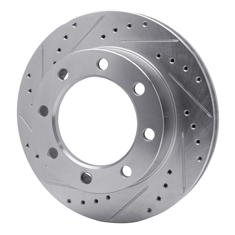 Picture of RNC Brake Rotor - Drill & Slot - R1 76-79 Ford F-250 4WD (Excl Super Duty) Front Left Drilled & Slotted Silver Brake Rotor rnc631-54103L