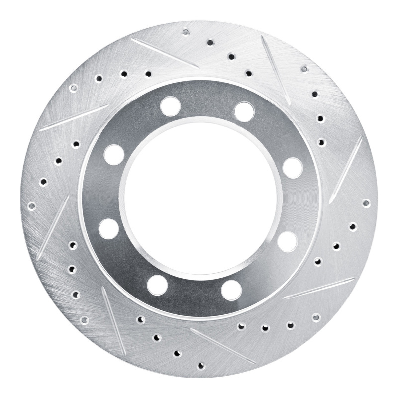 Picture of RNC Brake Rotor - Drill & Slot - R1 77-79 Ford F-350 4WD (Excl Super Duty) Front Right Drilled & Slotted Silver Brake Rotor rnc631-54104R